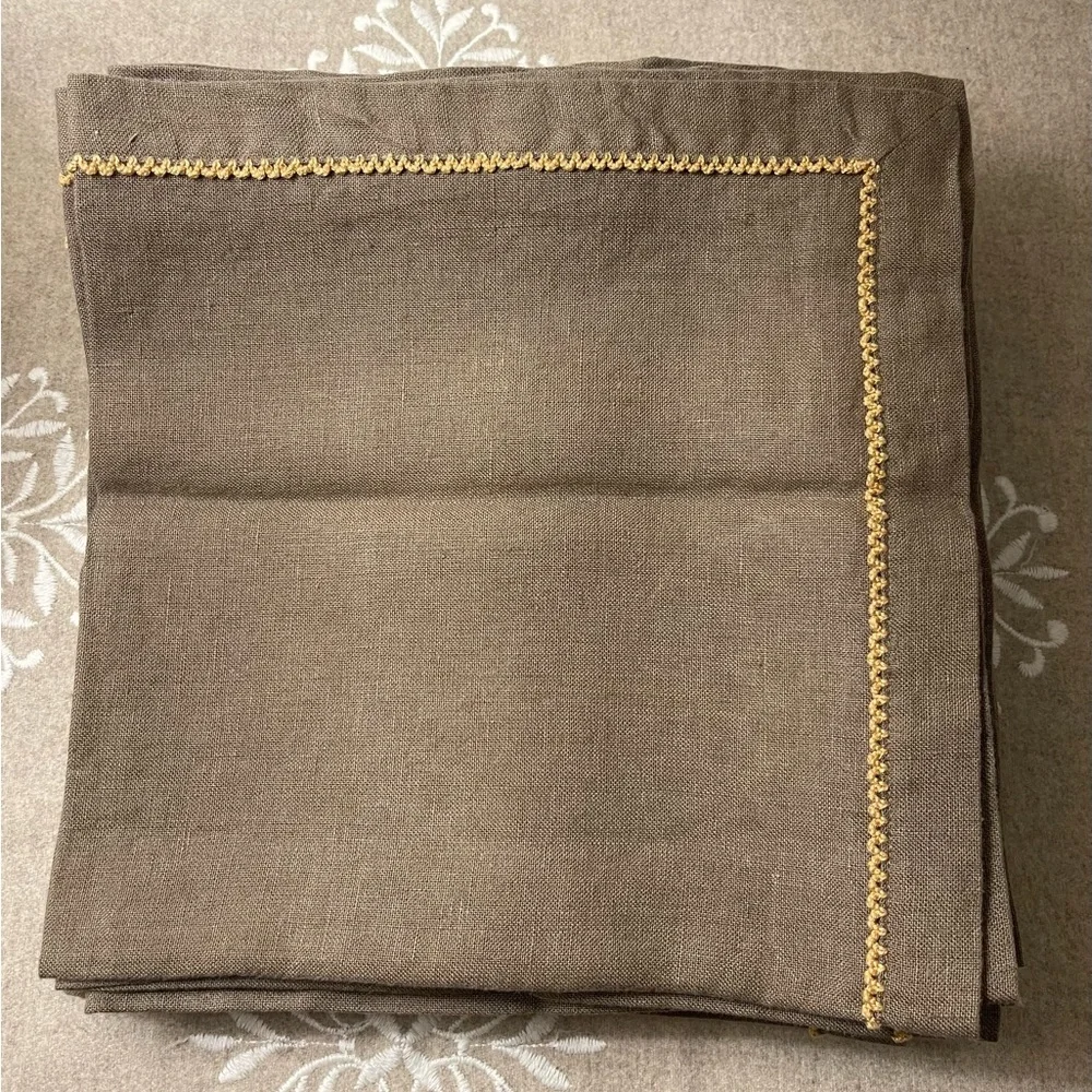 Set of 12  Linen Cocktail Napkins 21”x 21” Set of 12 Linen Placemats 19.5”x13.5” - Picture 4 of 14